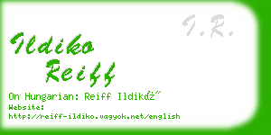 ildiko reiff business card